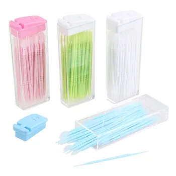 

100pcs/box Dental Floss Interdental Toothpick Brush Brush Teeth Stick Dental Oral Care Toothpicks Floss Pick