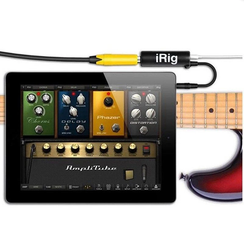 New Guitar Interface Converter Guitar Link Cable Adapter For Phone iPad Guitar Pedal Effects Tuner Link Line Guitar Accessaries