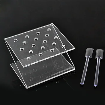 

18 Tips Nail Art Clear Tips Display Stand Nails Polish Practice Training Tool 88