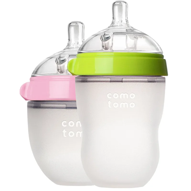  Comotomo bottle new born baby feeding bottle 150ml 250ml Pink Green for comotomo