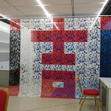 12PCS Foding screen Paravan Biombo Chins настенные панели подвесные экраны s ажурные решетки ТВ Фон Наклейки Висячие 40CM X 40CM