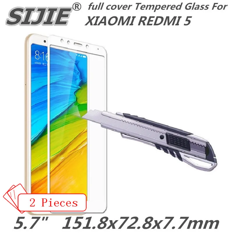 2 шт. полное покрытие закаленное стекло для XIAOMI REDMI 5 7 дюйма redmi5 защитная крышка