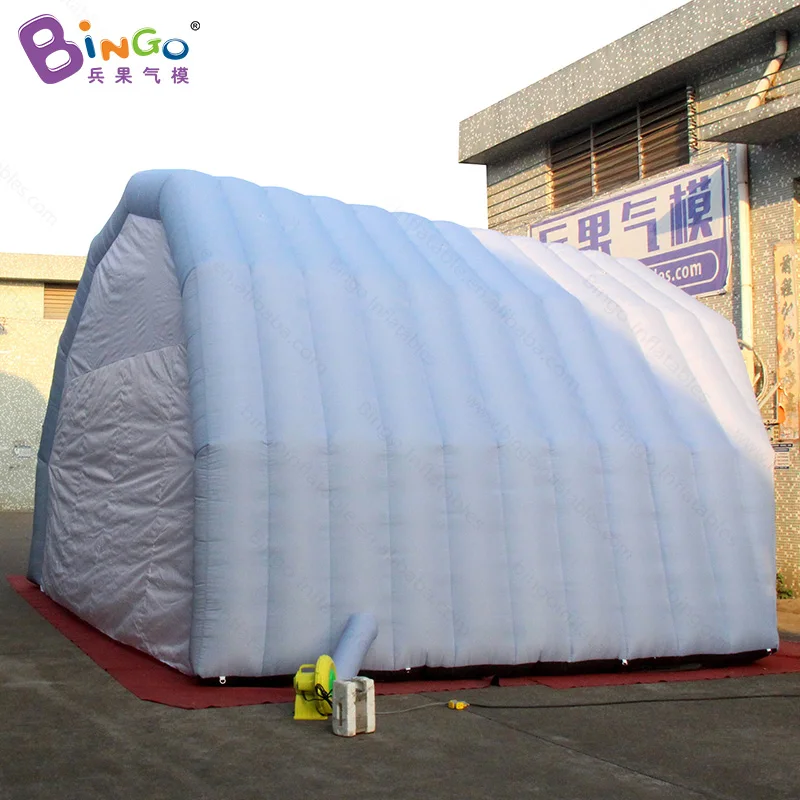  High quality gray and white 7X5X4 Meters Inflatable stage cover tent Customized blow up marquee wit