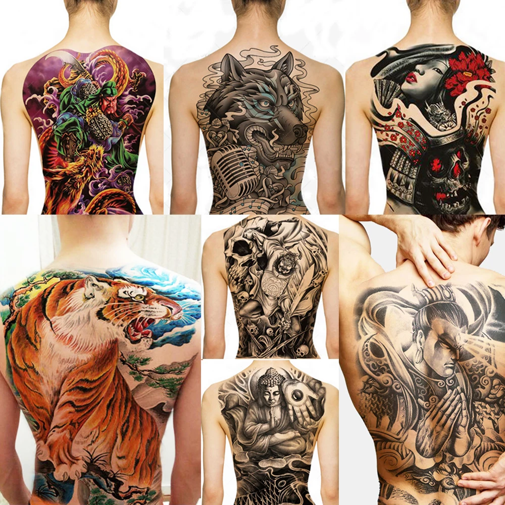 Back Tattoo Stickers Waterproof Temporary Tattoo 20 models Temporary