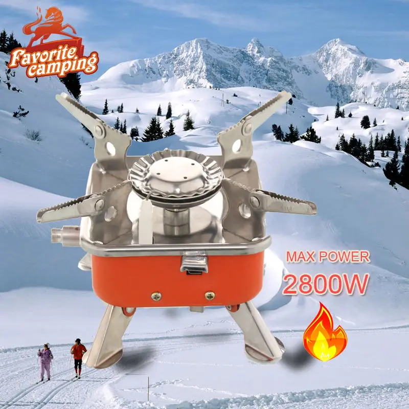 SKAZKA 2800W Нержавеющей Стали горелка газовая Плита Портативный Складной Открытый