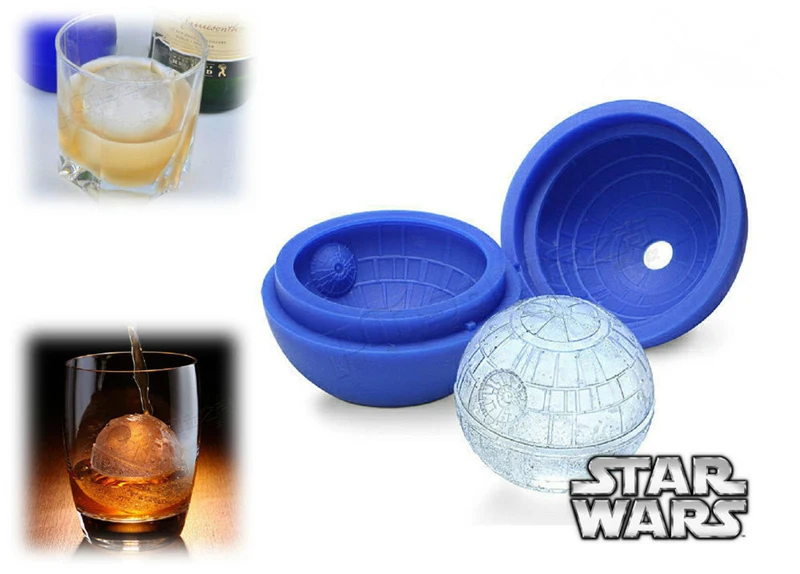 

1Pcs Hot Creative Silicone Blue Wars Death Star Round Ball Ice Cube Mold Tray Desert Sphere Mould DIY