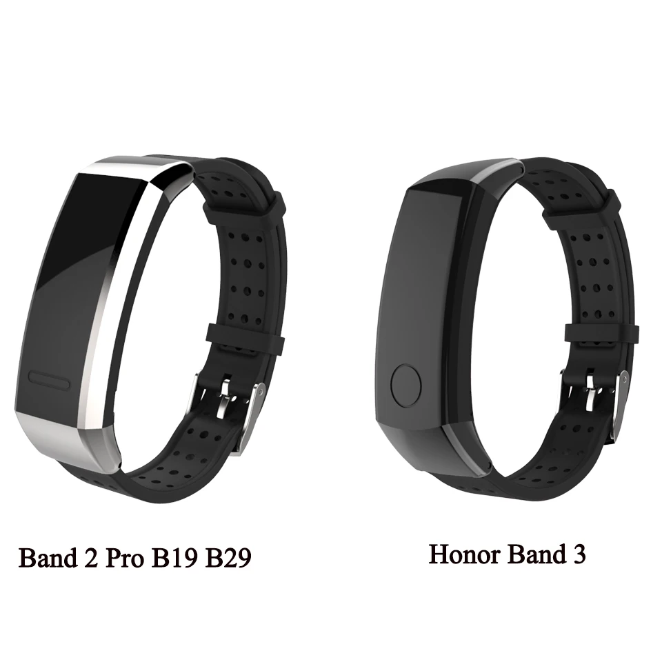 Ремешок на запястье для huawei Honor Band 3 Смарт-часы из нержавеющей стали с пряжкой силиконовый браслет напульсники для huawei Sport Band 2 Pro