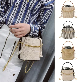 

New Summer Clutch Bag For 2019 Women's Handbags bolsas Chain Crossbody Bohemian sac de plage Crossbody Knit Tote borsa donna #C6