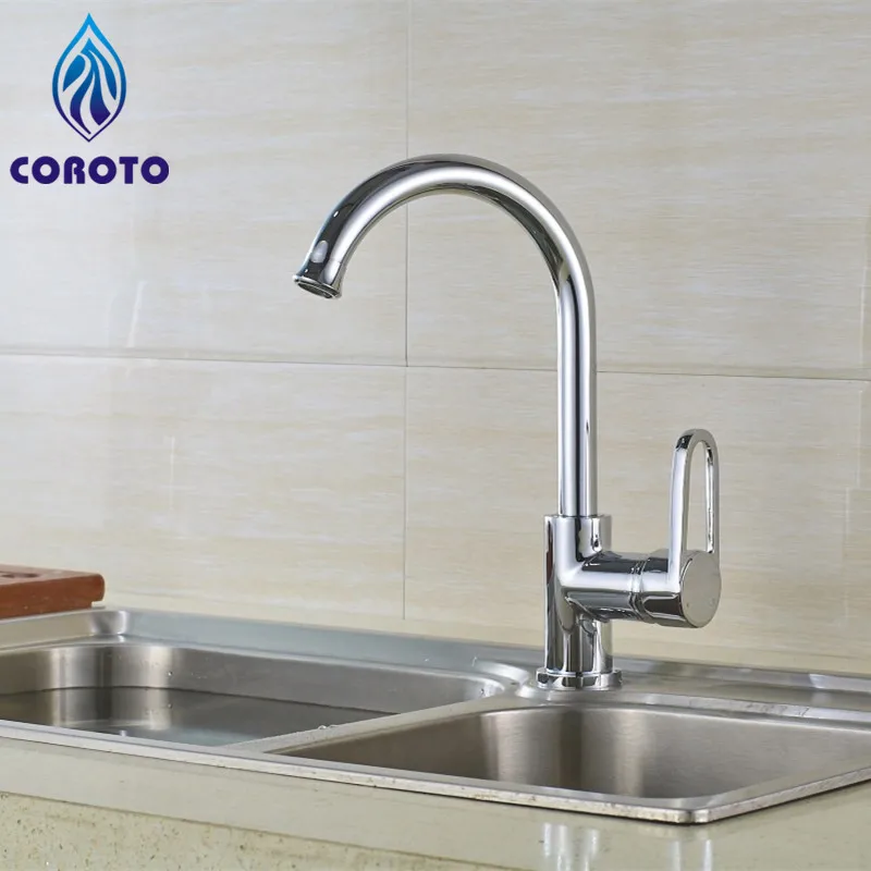 

Chrome Modern Kitchen Faucet Nickel And Chromium Plating Faucet Single Handle Mixer Hot And Cold Water Tap Kitchen Faucet