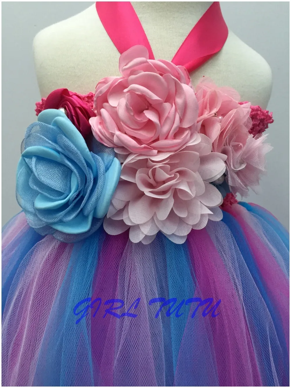 Kids Dresses Girls Wedding Peacock Color Clothing Birthday Dress Color ...