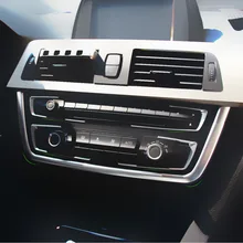 CITALL Хромированная передняя 4x панель приборной панели, Крышка центральной консоли+ u-образная Накладка для BMW 3 4 серии F30 F31 F32 F34 F36 316 318 320 420