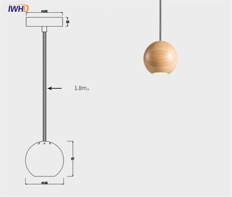 Подвесной светильник s креативный Деревянный светильник ing Lamparas современный винтажный дизайнерский светильник светодиодный светильник для столовой кухни - Цвет корпуса: a