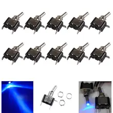 Interruptor basculante de luz LED para coche, accesorios de encendido/apagado para SPST, 12V, 20A, 10 Uds.