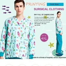 Больница Стоматологическая салон красоты женщина мужчина доктор с длинным рукавом хирургическая Униформа изоляция платье скраб набор, Медсестры Медицинский костюм набор, A3