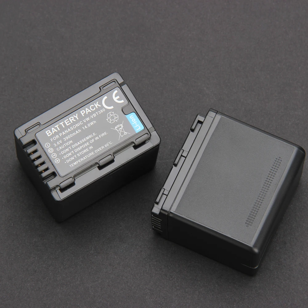 Billige VW VBT380 VW VBT190 Batterie + Ladegerät für Panasonic HC VXF999 HC VXF990 HC VX989 HC V110 HC V160 HC V180 HC V201 HC V720 HC V730