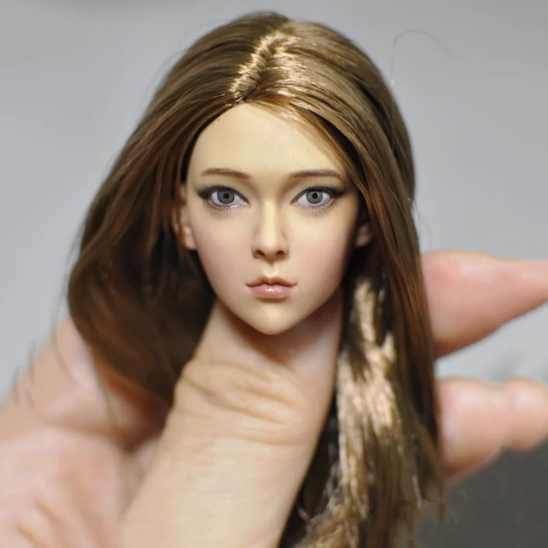 

1/6 scale 16-86 83 84 85 European Asian female sculpt beautiful hair head carving for 12"PH action figure accessories