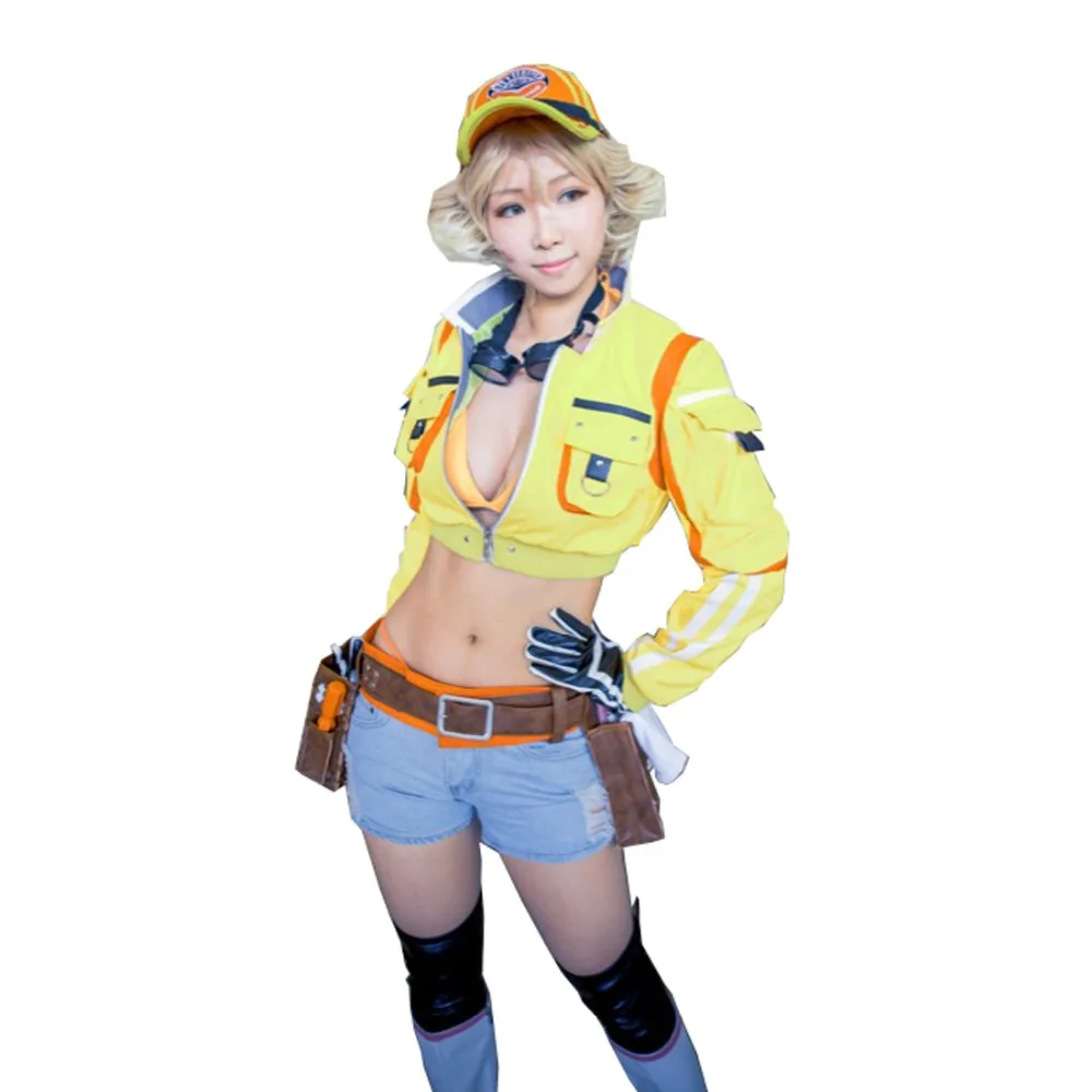 

2017 Final Fantasy FF15 Cindy Aurum Gas Jacket Cosplay Station Full Service Uniform Cosplay Costume Halloween Carnival Party Cos