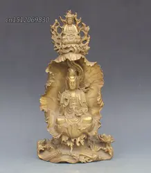 Разработка китайских Буддизм латунь Авалокитешвара и Шакьямуни Экзорцизм Благоприятный статуя Будды
