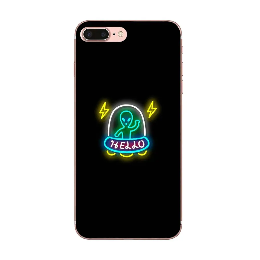 Черный фон флуоресцентный неоновый шрифт для Huawei Honor 4C 5A 5C 5X 6 6C 6A 6X 7 7X 8 9 V8 V10 Y3II Y5II