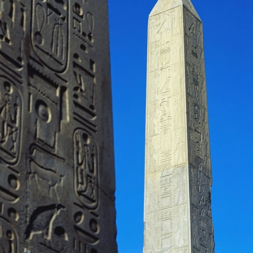 The Obelisk Of Hatshepsut With Detail Of The Obelisk Of Tuthmosis I In The Foreground. Poster Print (13 x 17)