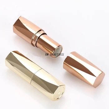 

500Pcs/Lot New Empty Lipstick Tube 12.1,Gold Lipstick Container Elegant Lip Balm Tube Wholesale Free Shipping
