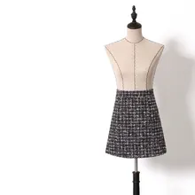 Новинка, DQ0054, маленькая Милая юбка, новая коллекция года, сезон осень-зима, Золотая юбка, модные юбки в стиле джокер