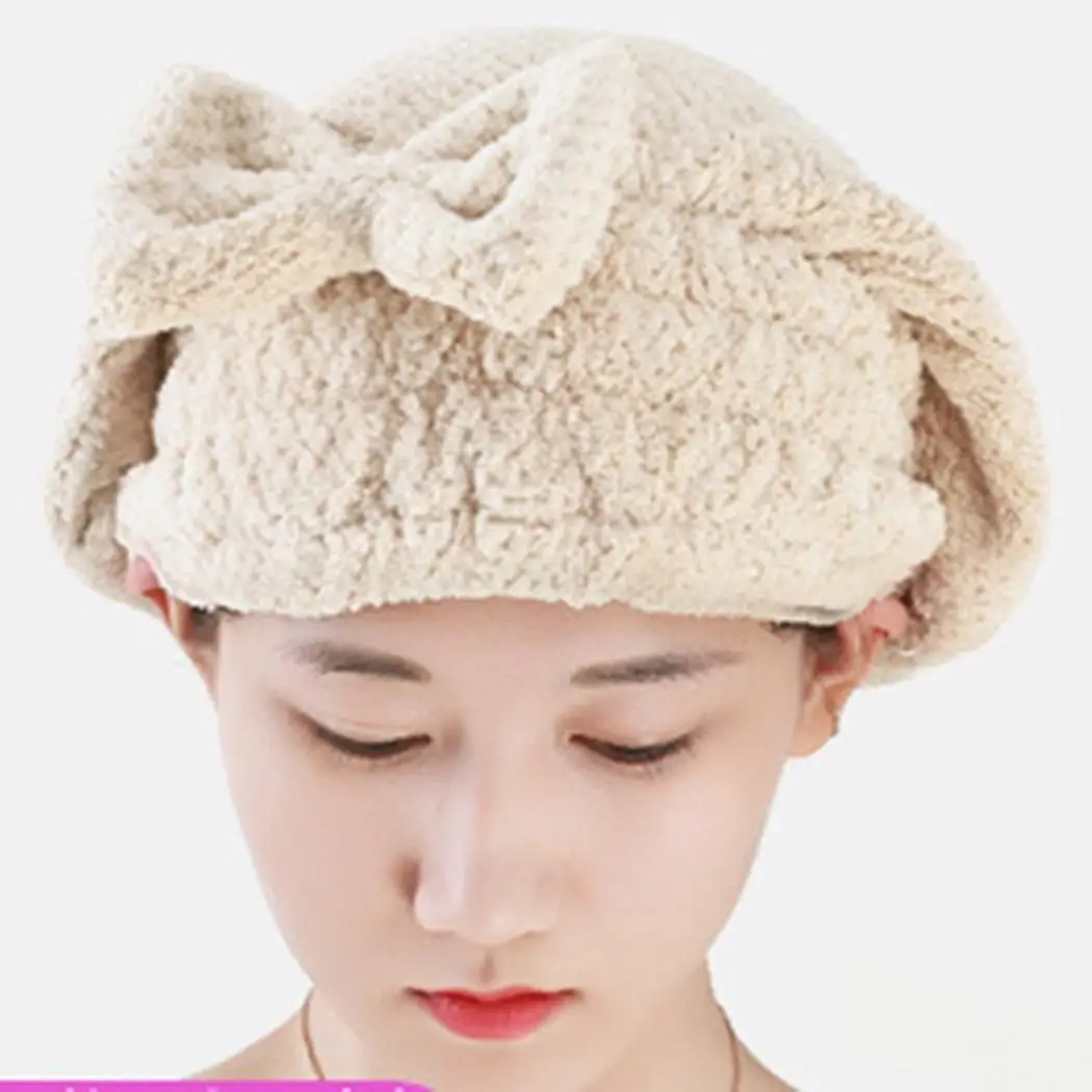 Bowknot Texture Hotel Pineapple Salon Drying Bathroom Hair Hair Salon Hat Women Home Absorbent etc Bathroom Dry Cap Quick Towel