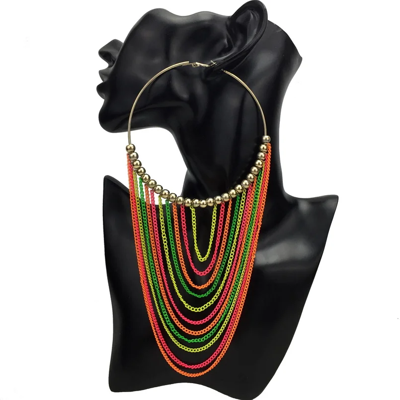 MANILAI-Fashion-Circular-Metal-Long-Tassel-Earrings-For-Women-Indian-Jewelry-Chain-Dangle-Earrings-Gold-Color (3)