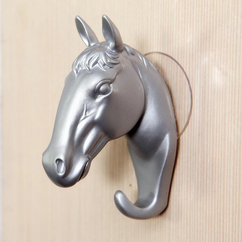 Creative 3D PVC Animal Head Wall Hook Kids Room Hanger Coat Hat Hook Ornament Figurines