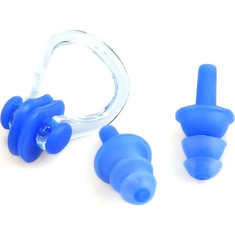 

YFXcreate Waterproof Soft Silicone Swimming Set Waterproof Nose Clip Ear Plug Earplug Protection Tool 200-0500