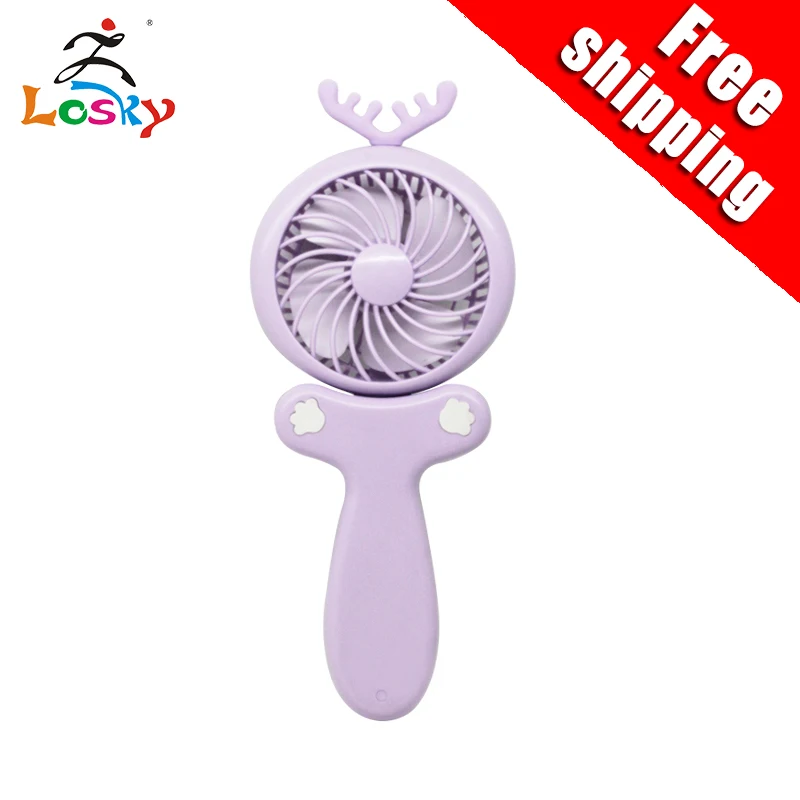 

Summer mute children baby gift cute mini USB rechargeable battery student holding a hand-held portable portable fan