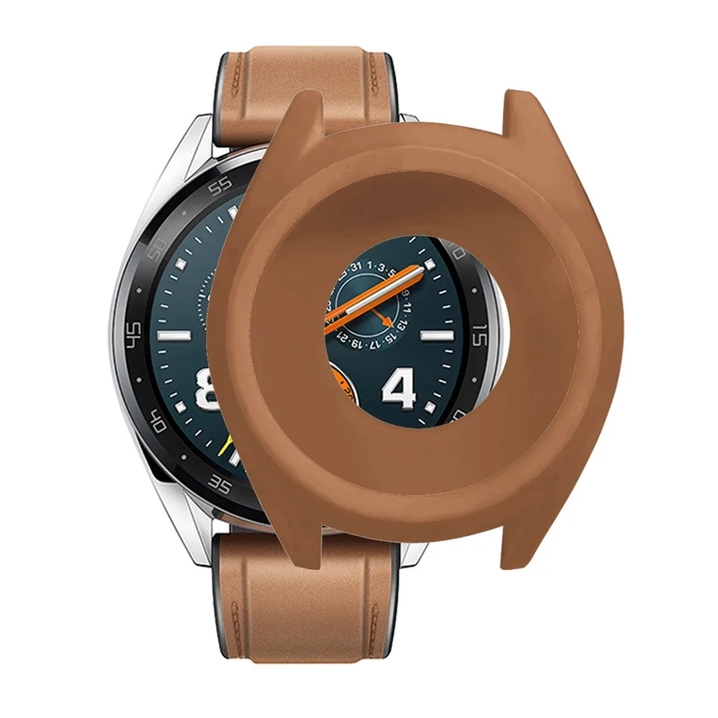 Ouhaobin силиконовый защитный чехол для huawei Watch GT Smartwatch замена мягкий ТПУ полный чехол оболочка силиконовая рамка 424#2 - Цвет: CO