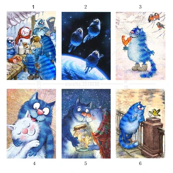 

Ruxing Diamond mosaic Blue Cat diamond embroidery DIY diamond painting cross stitch crystal square