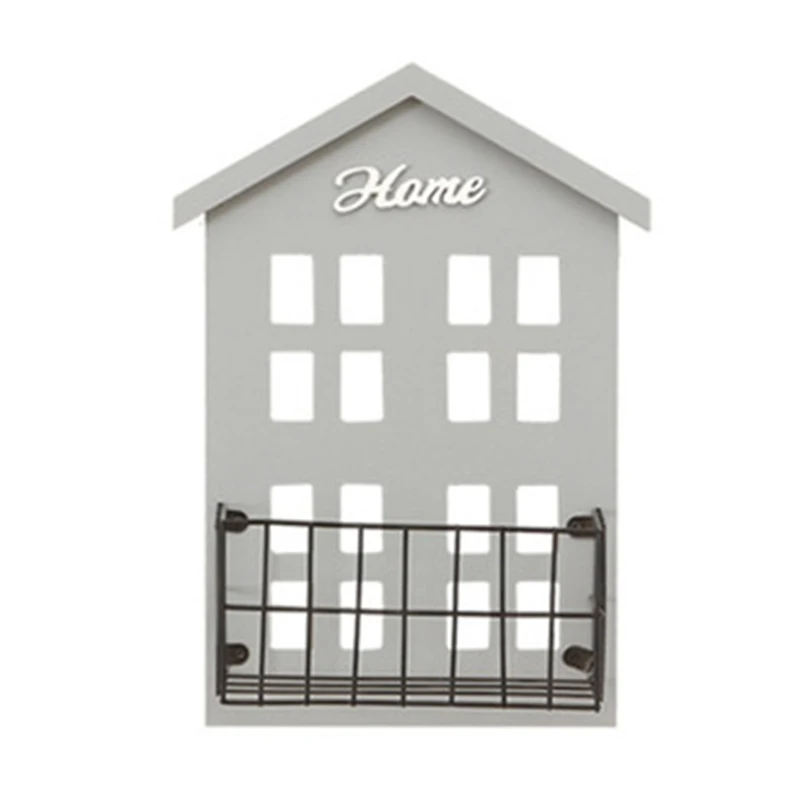 

Portable Storage Shelf Decoration Display Holder Mounted Creative House Shaped Wall Useful