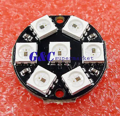

10PCS 7-Bit WS2812 5050 RGB LED Round Decoration Bulb