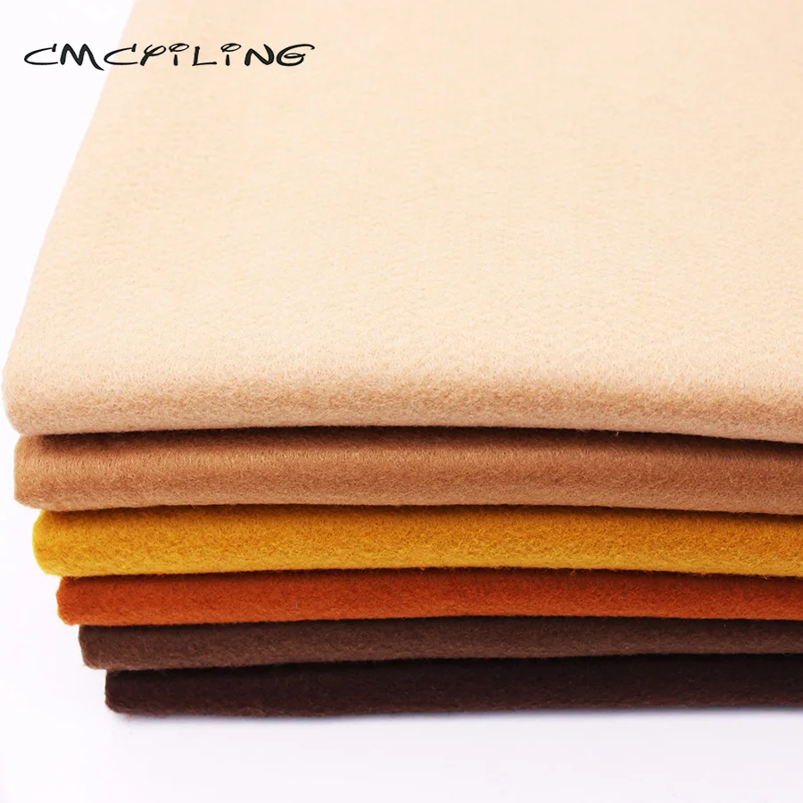 

CMCYILING Brown Soft Felt Fabric For Needlework DIY Sewing Dolls Crafts Polyester Cloth 45*110CM