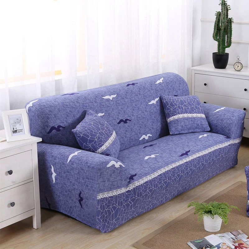 1/2/3/4 Seater Polyester Korean Style Sofa Cover All-inclusive Elastic Couch Cover for Living Room Print Sofa Slipcover - Цвет: color15