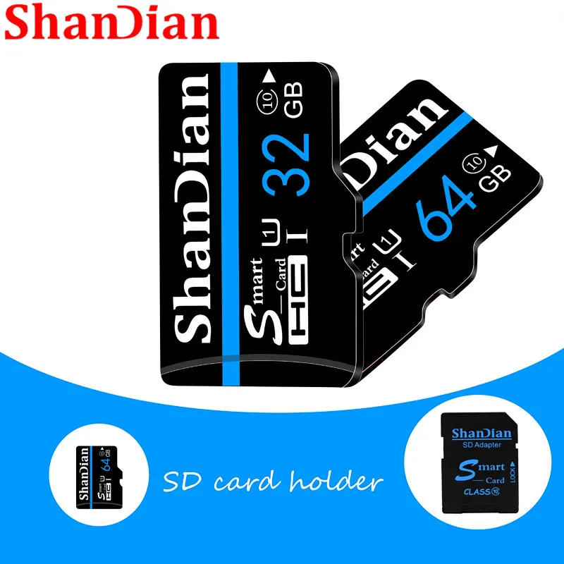 SHANDIAN Micro карта памяти 16 ГБ 32 ГБ класс 10 Microsd SD карта 64 ГБ 8 ГБ TF карта