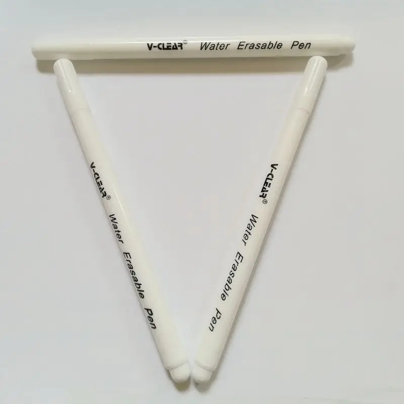 VCLEAR 수용성 펜 화이트 컬러 3 Pcs Wasable 잉크 섬유 가죽 지울 수있는 마킹 펜 패브릭 지울 수있는 마커 펜