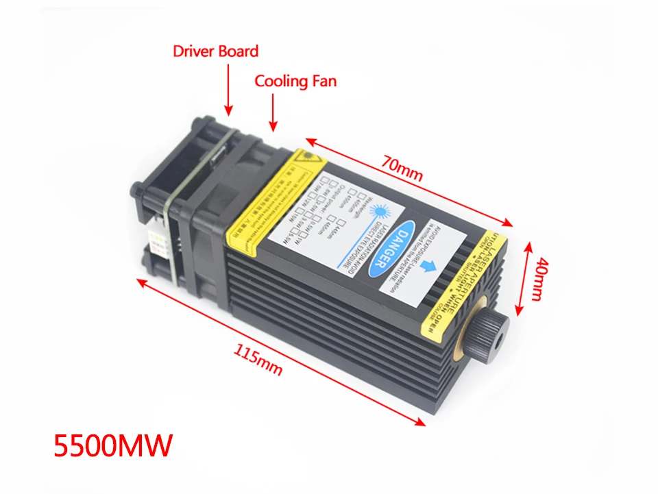 Laser engraving machine 500/1000/1600/2500/5500/7000mw Real power 405/445NM 12v laser module ttl pwm control XH-3p port