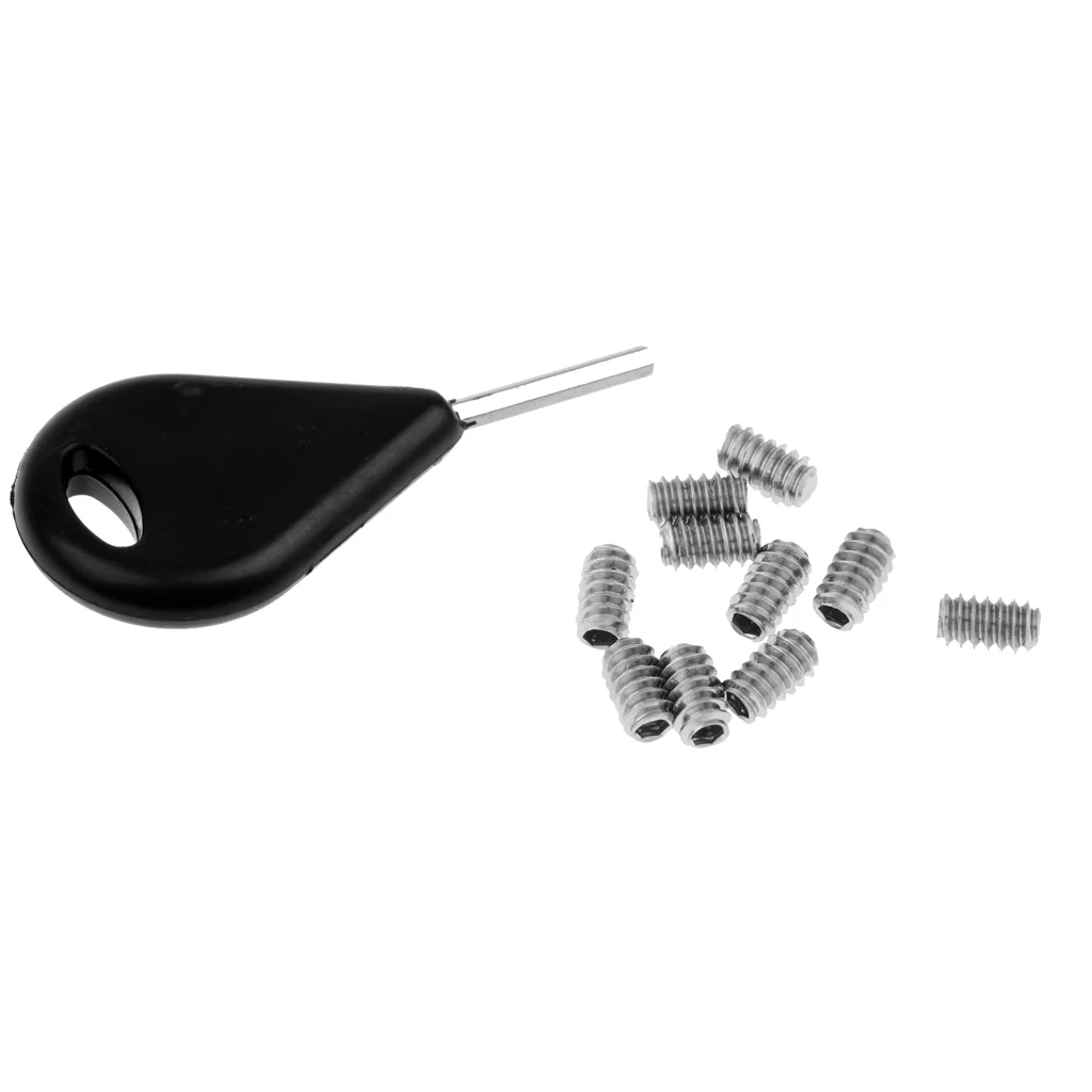 Surfboard Fin Key Surf Board Longboard Surfing Board Accessories + 10Pcs Grub Screws Surfing Surf Board Accessory for Fins