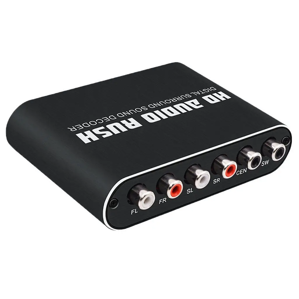 HD Audio Rush цифровой аудио объемный декодер 5 1 канальный оптический SPDIF/коаксиальный