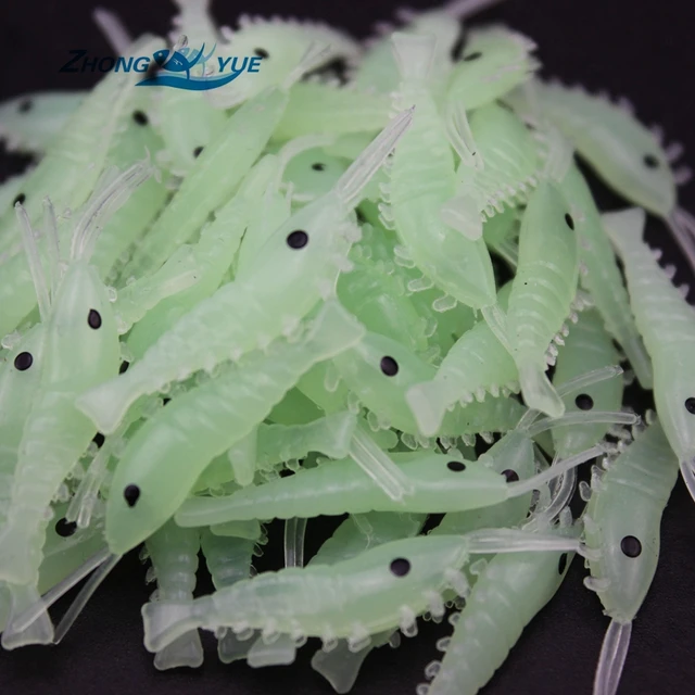 100PCS Cheap mini luminous soft bait worm lures soft bait shrimp simulation  shrimp bionic Lure lure bait Alice mouth lore - AliExpress