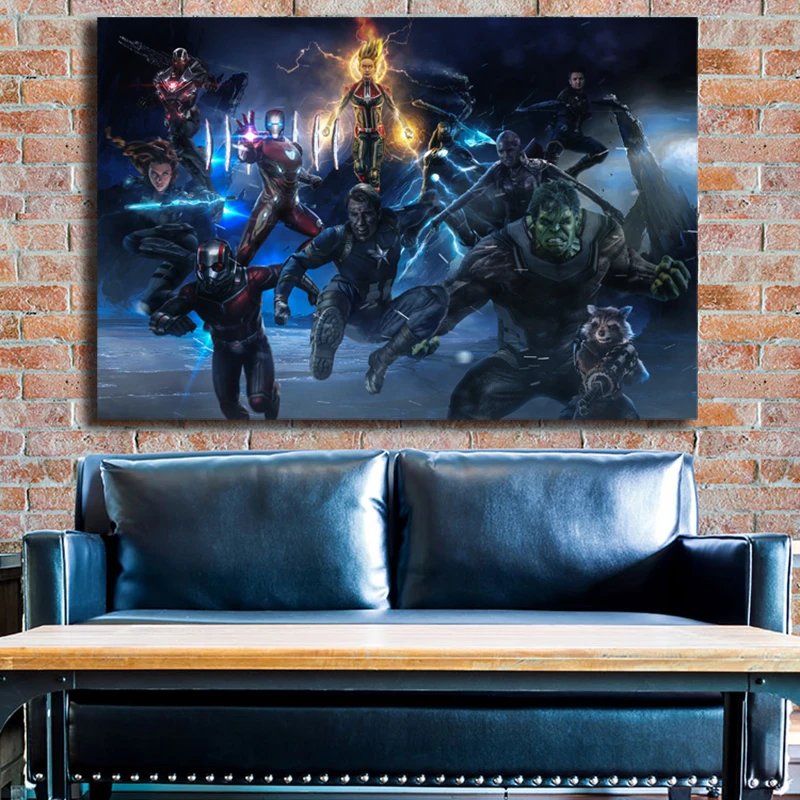 Avengers Endgame HD Wallpapers Marvel Super Heroes Canvas Painting Oil Print Poster Wall Art