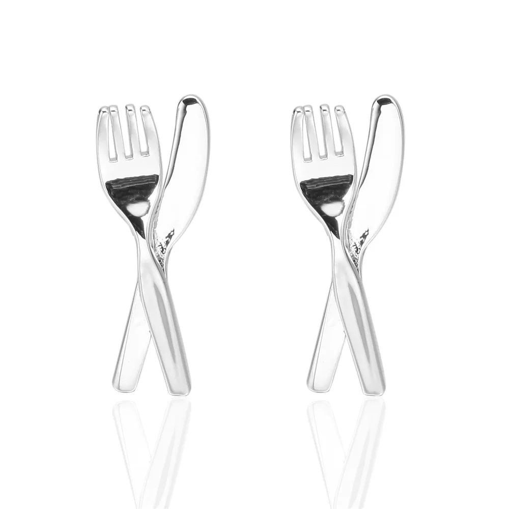 MeMolissa мужские Запонки серебристые сервировочные приборы ножи и вилки запонки для рубашки мужские ювелирные изделия