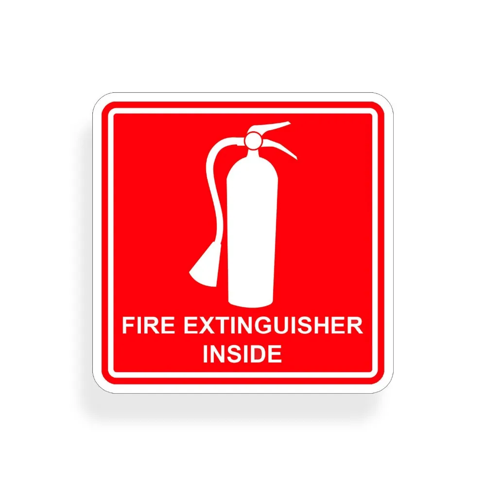 Fire Extinguisher Point Helmet Sticker Safety Sign Red 210 x 148mm A5 