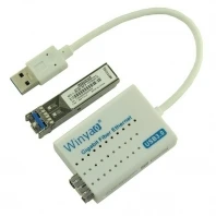 

USB 3.0 to 1000Mbps Gigabit Ethernet LAN Fiber Optical Network Card Realtek RTL8153 with SFP Optical Module White