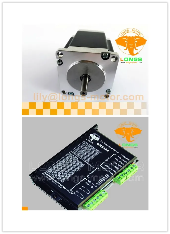 ЕС бесплатно! и без налогов! 1 Ось nema шаговый двигатель 23 270 oz. Нажмите на изображение для просмотра в полный размер в = 1.9NM двойной вал 6 проводов 3.0A& драйвер DM542 4.2A комплект фрезерного станка с ЧПУ высокое Torq