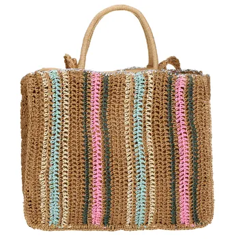 

Summer Vintage Rattan Bag Handmade Kintted Travel Bags Bohemian Straw Bags For Women Large Capacity Beach Handbags 2019 Bolsas