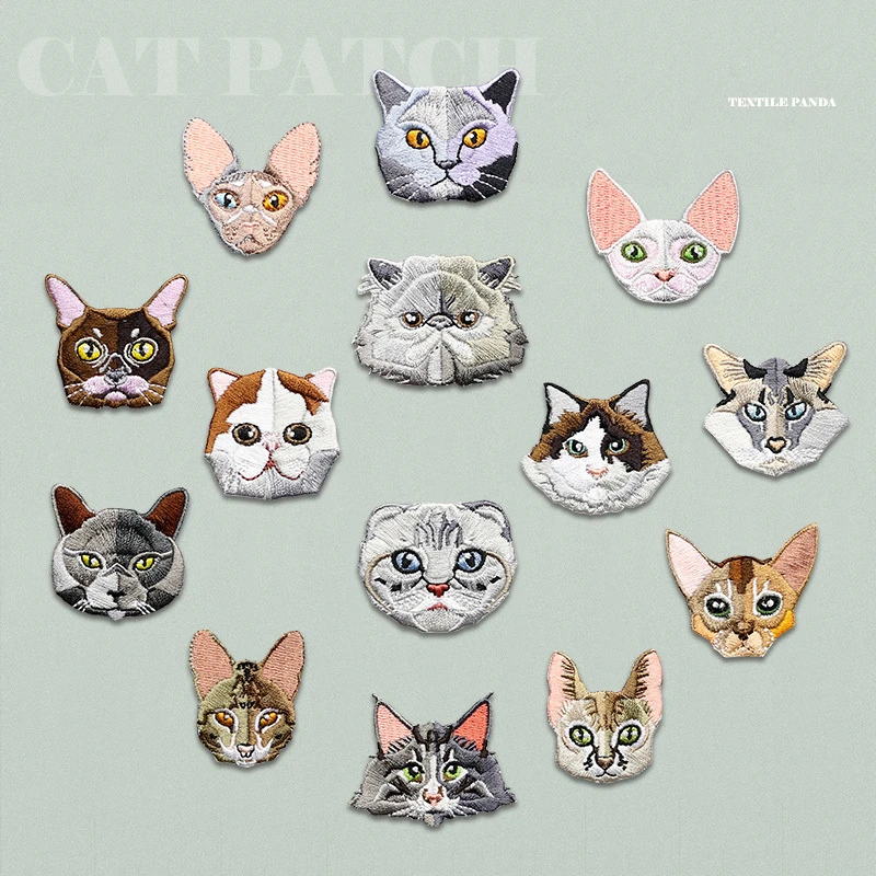 

2018 New Handmade panda Pocket cat Patches Fashion Cute animal fabric patch DIY fabric Stickers Iron on fashion clothes bags
